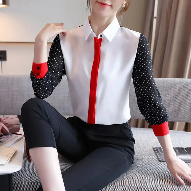 Office Lady Loose Lace Chiffon Shirts for Spring Fashion - Next Level