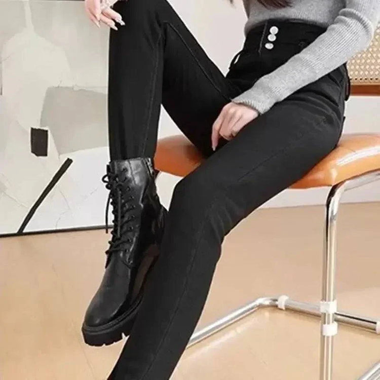 hoch taillierte thermische winterhose für frauen mit dicker isolierung und hohem tragekomfort