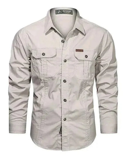 Cargo Shirts for Men Long Sleeve Casual Cotton Shirts - Next Level