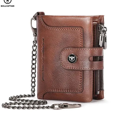 BULLCAPTAIN Leather Wallet for Men - Genuine Leather Business Wallet - Next Level