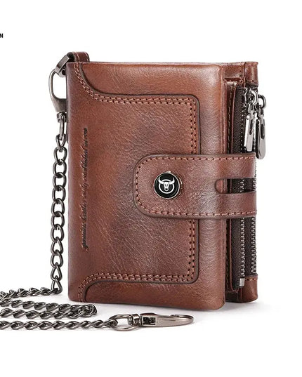 BULLCAPTAIN Leather Wallet for Men - Genuine Leather Business Wallet - Next Level