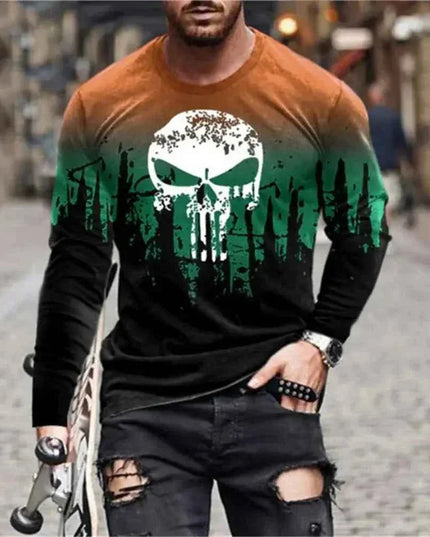 Retro Graffiti T-shirt - 3D Print Summer Men's Round Neck Tee - Next Level