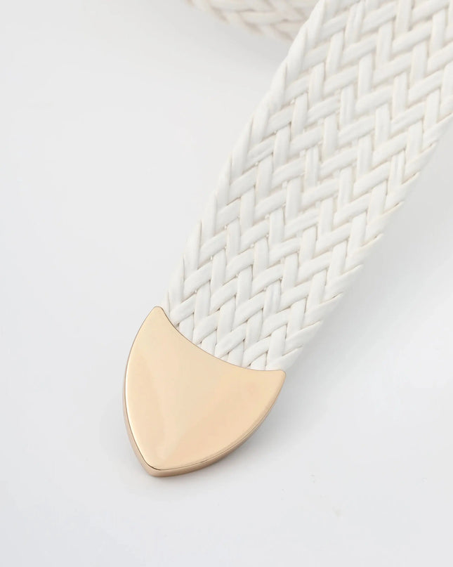 Women's Braided Belt with Irregular Metal Clasp - Next Level