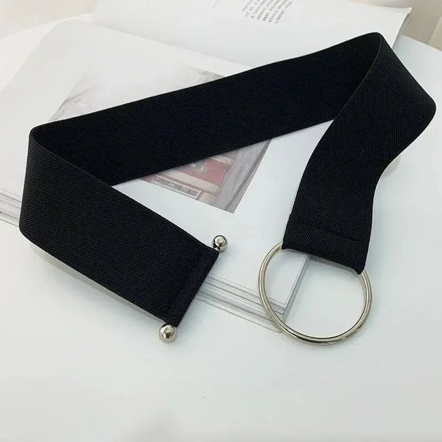 Belts for Women - Black Elastic Waist Belts for Women, Simple and Loose Design - Next Level