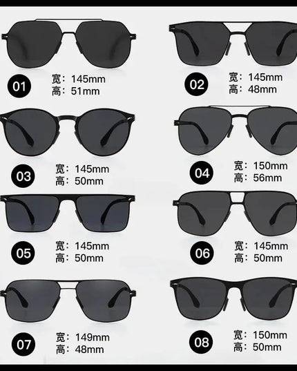 Polarized Sunglasses Men Fashion Square Big Frame for Stylish Eye Protection - Next Level
