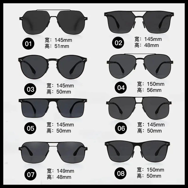 Polarized Sunglasses Men Fashion Square Big Frame for Stylish Eye Protection - Next Level