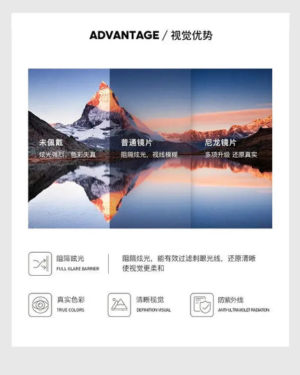 Polarized Sunglasses Men Fashion Square Big Frame for Stylish Eye Protection - Next Level