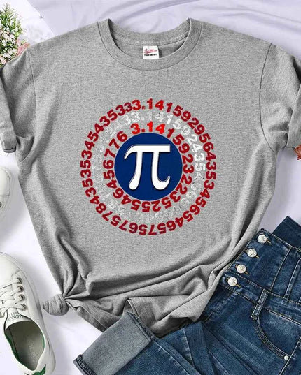 Funny Pi Spiral Geometry Shirt for Women - Unique Mathematics Apparel - Next Level