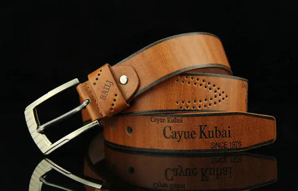 Men's Luxury Belt with Pin Buckle & Letter Print – Elevate Your Style - Next Level