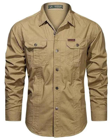 Cargo Shirts for Men Long Sleeve Casual Cotton Shirts - Next Level