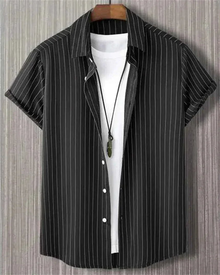 Hawaiian Shirts for Men Black Print High-Quality - Next Level