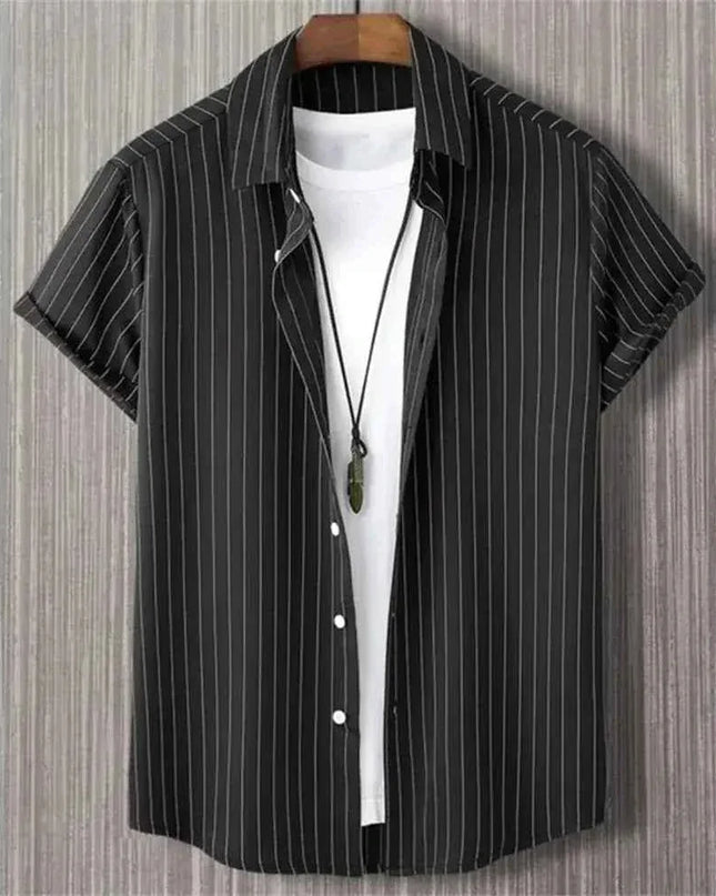 Hawaiian Shirts for Men Black Print High-Quality - Next Level