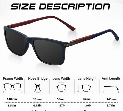 CRIXALIS Polarized Sunglasses Men - Rectangle Style for Ultimate Eye Protection - Next Level