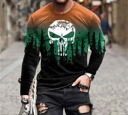 Retro Graffiti T-shirt - 3D Print Summer Men's Round Neck Tee - Next Level