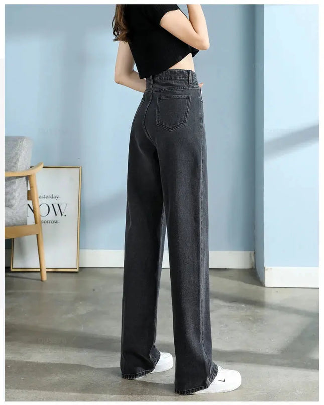 High Quality Wide Leg Cotton Jeans for Women - Stylish Denim Fashion - Next Level