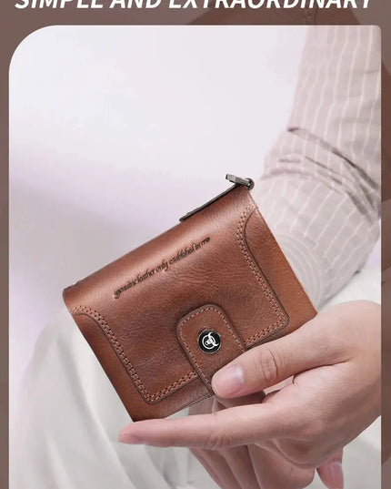 BULLCAPTAIN Leather Wallet for Men - Genuine Leather Business Wallet - Next Level