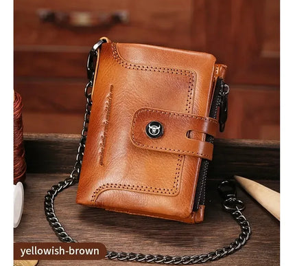 BULLCAPTAIN Leather Wallet for Men - Genuine Leather Business Wallet - Next Level