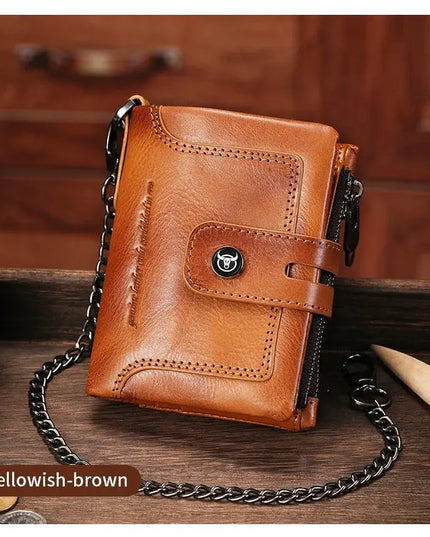 BULLCAPTAIN Leather Wallet for Men - Genuine Leather Business Wallet - Next Level