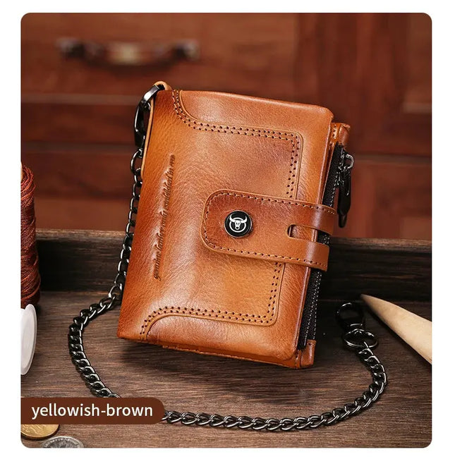 BULLCAPTAIN Leather Wallet for Men - Genuine Leather Business Wallet - Next Level