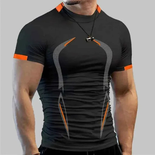 Men's Compression Gym Shirt Short Sleeve Bodybuilding Wear - Next Level