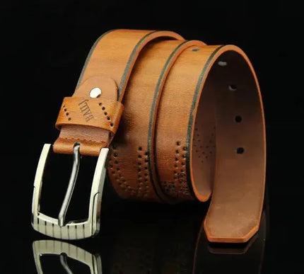 Herren Luxus Gürtel mit Pin-Buckle und Letter Print – Stilvoller Aufstieg - Next Level