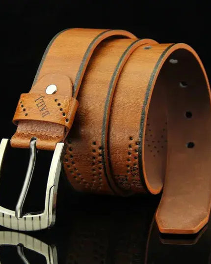 Men's Luxury Belt with Pin Buckle & Letter Print – Elevate Your Style - Next Level