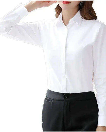 Elegant Women White Long Sleeve Shirt - Stylish & Versatile for Any Occasion - Next Level