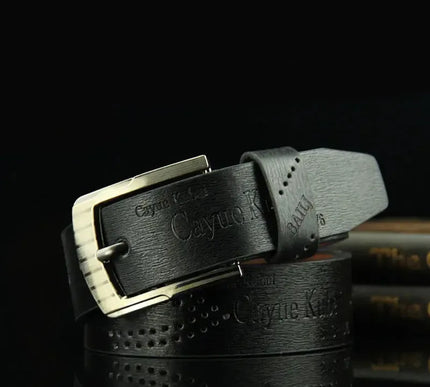 Herren Luxus Gürtel mit Pin-Buckle und Letter Print – Stilvoller Aufstieg - Next Level