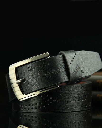 Men's Luxury Belt with Pin Buckle & Letter Print – Elevate Your Style - Next Level