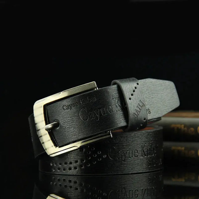 Men's Luxury Belt with Pin Buckle & Letter Print – Elevate Your Style - Next Level