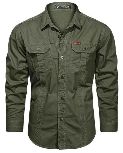 Cargo Shirts for Men Long Sleeve Casual Cotton Shirts - Next Level