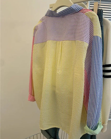 Ladies Casual Stripe Blouse - Fashionable Striped Shirts for Women - Next Level