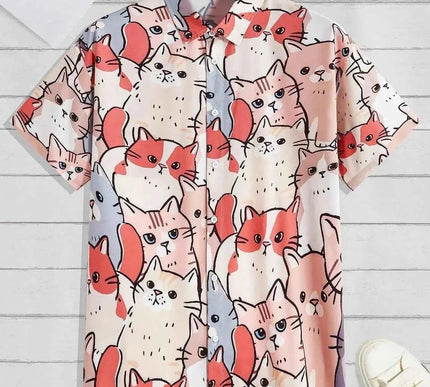 Unisex Mode mit Katzenmotiv - Niedlicher Druck für lässige Herrenbekleidung - Next Level