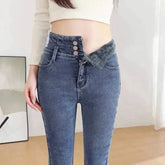 hoch taillierte thermische Winterhose für Damen mit dicker Isolierung und hohem Tragekomfort