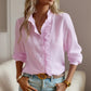 Women's Elegant Office Shirt - Solid Color Long Sleeve for Modern Professionals - Next Level