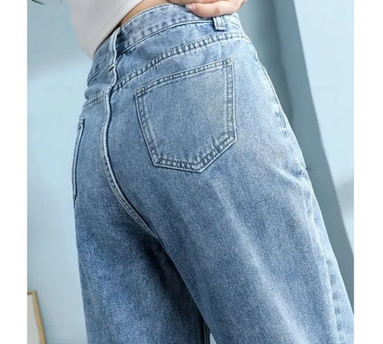 Stylische Baumwolljeans Damen weite Beinform für mühelosen Chic - Next Level