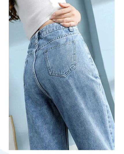 High Quality Wide Leg Cotton Jeans for Women - Stylish Denim Fashion - Next Level