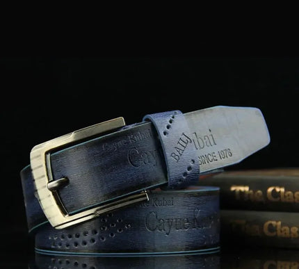 Herren Luxus Gürtel mit Pin-Buckle und Letter Print – Stilvoller Aufstieg - Next Level