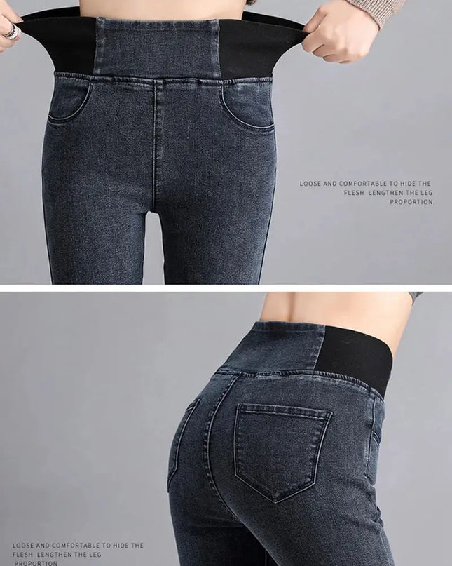 Elastic Waist Skinny Jeans Women for Spring Fashion - Next Level