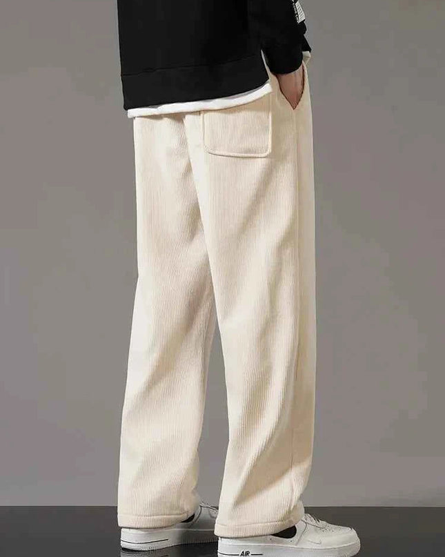 Winter Corduroy Sweatpants Men Drawstring - Next Level