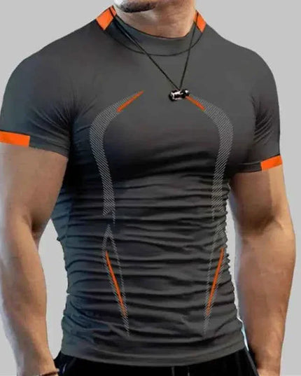 Men's Compression Gym Shirt Short Sleeve Bodybuilding Wear - Next Level
