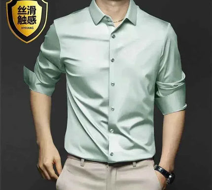 Herren Langarmhemd knitterfrei S-5XL - Stil und Komfort ohne Falten - Next Level