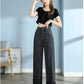High Quality Wide Leg Cotton Jeans for Women - Stylish Denim Fashion - Next Level