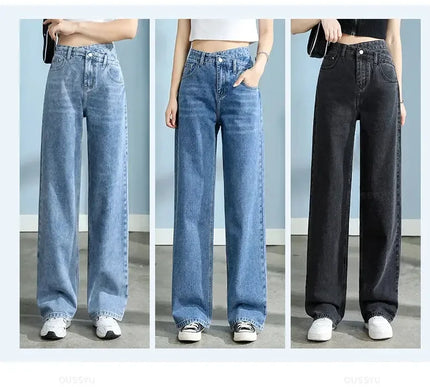 Stylische Baumwolljeans Damen weite Beinform für mühelosen Chic - Next Level