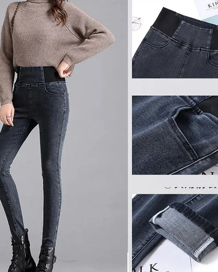 Elastic Waist Skinny Jeans Women for Spring Fashion - Next Level
