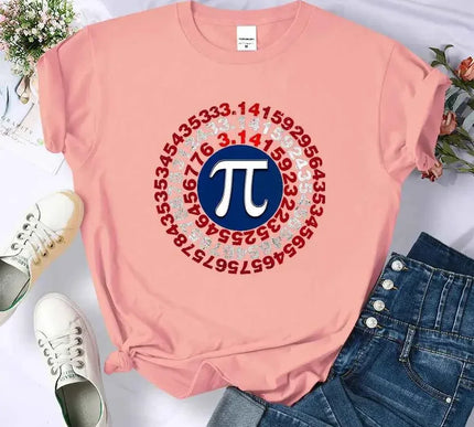 Lustiges Pi Spiral Geometrie T-Shirt für Frauen - Einzigartige Mathematik Bekleidung - Next Level