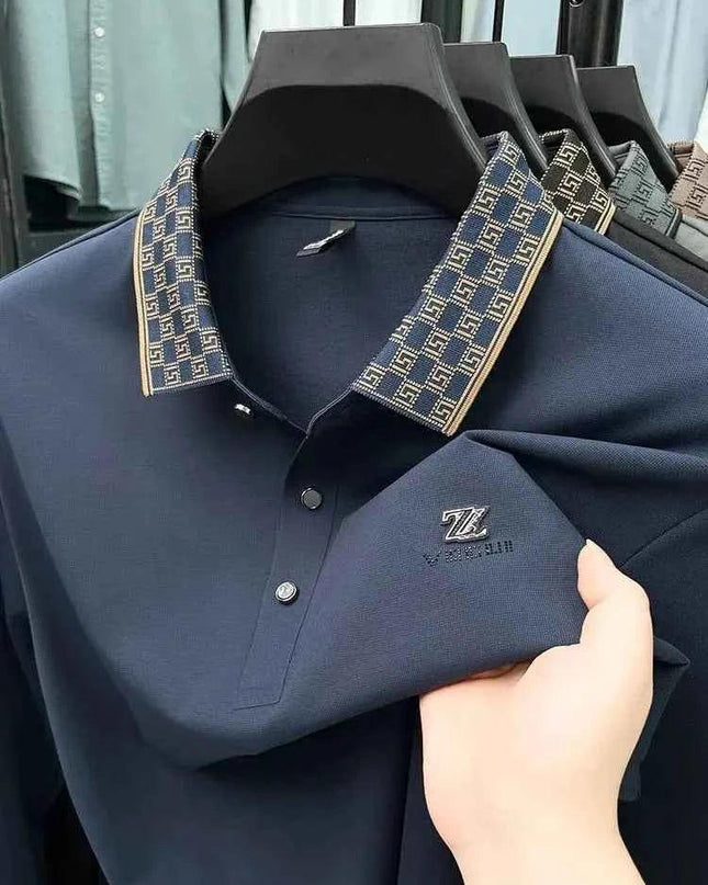 Designer Luxury Men's Polo Shirt Lapel Z Embroidered - Next Level