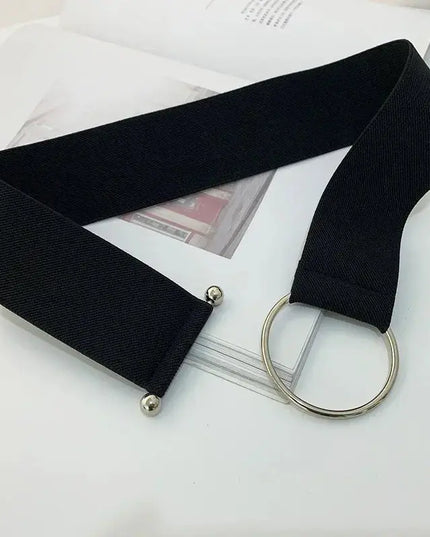 Belts for Women - Black Elastic Waist Belts for Women, Simple and Loose Design - Next Level
