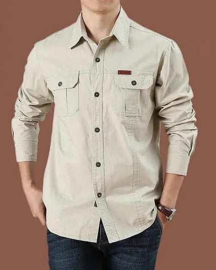 Cargo Shirts for Men Long Sleeve Casual Cotton Shirts - Next Level