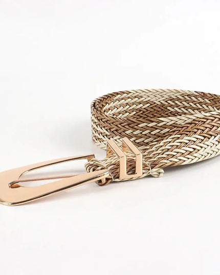Women's Braided Belt with Irregular Metal Clasp - Next Level
